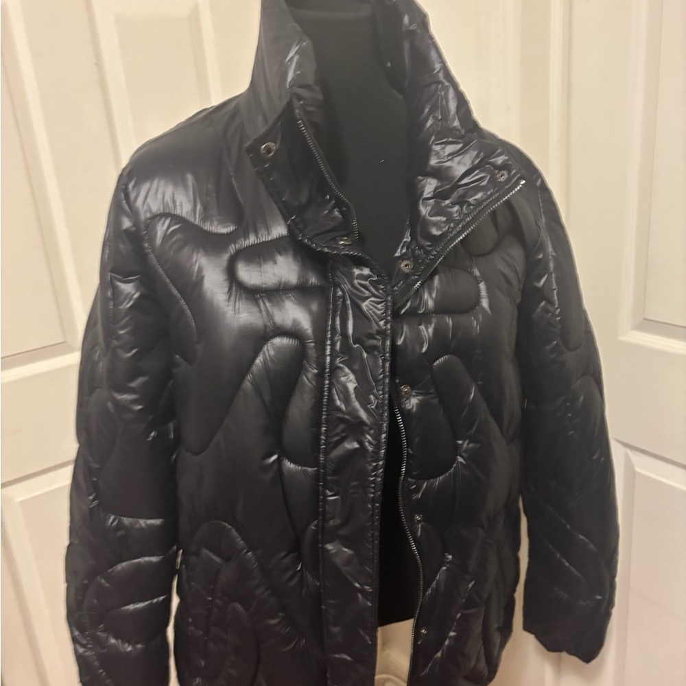 Universal Standard Josie Quilted Puffer Coat Jacket Black S (14-16)